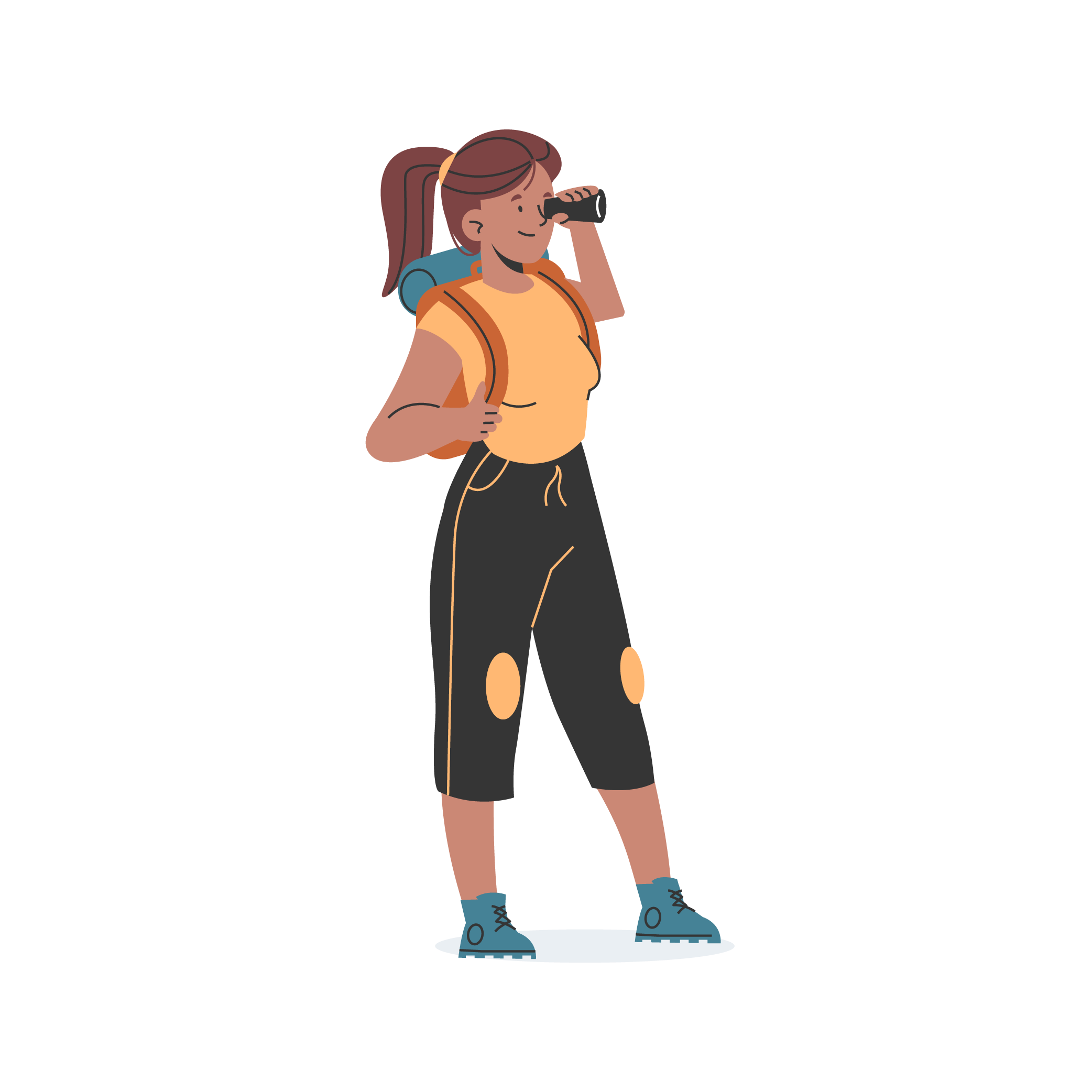 Female Hiker w binoculars